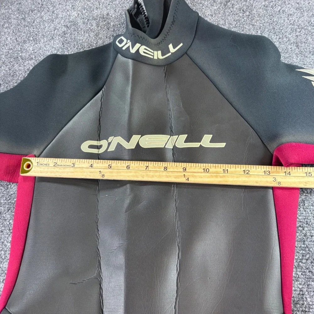 O'Neill Reactor Wetsuit Youth 12 Black Pink 2/1mm Back Zip Spring Suit Shorty